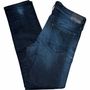Express Skinny Fit Jeans 34 x 32 Dark Wash Blue Denim
